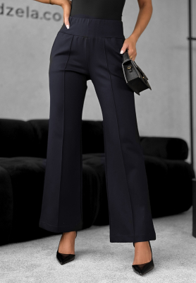 Ausgestellte Stoffhose Can't Ignore Me Dunkelblau