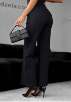 Material Hose dzwony Can't Ignore Me Dunkelblau