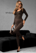 Leggings z marszczeniem Lazy Afternoon Schokoladenbraun