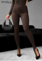 Leggings z marszczeniem Lazy Afternoon Schokoladenbraun