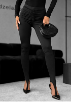 Leggings z marszczeniem Lazy Afternoon Schwarz