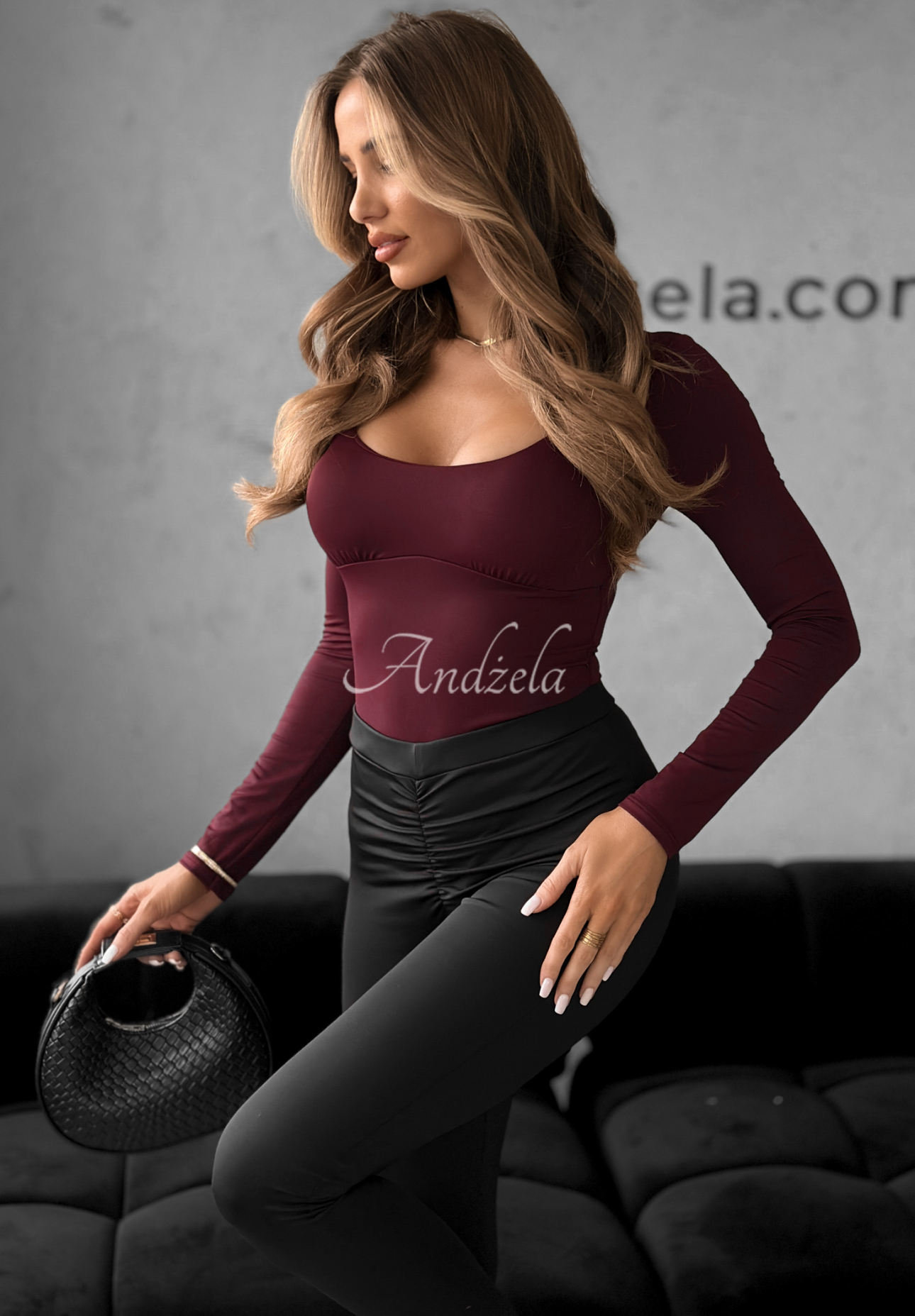 Body mit Ausschnitt Come Over Burgund