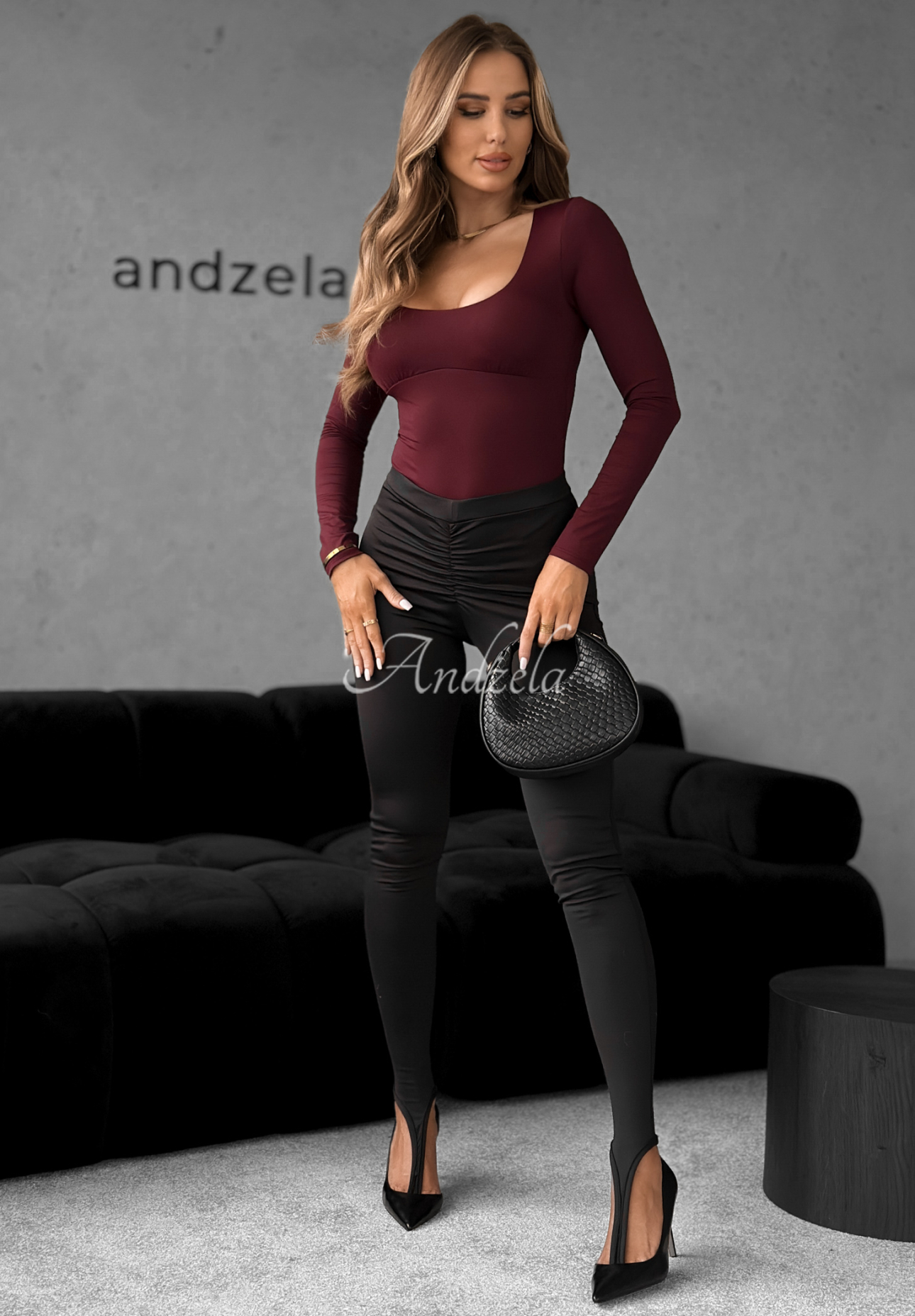 Body mit Ausschnitt Come Over Burgund