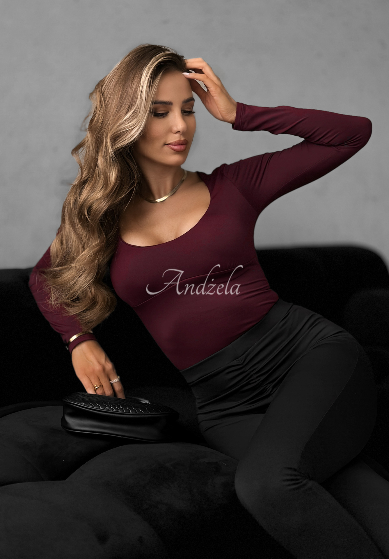 Body mit Ausschnitt Come Over Burgund