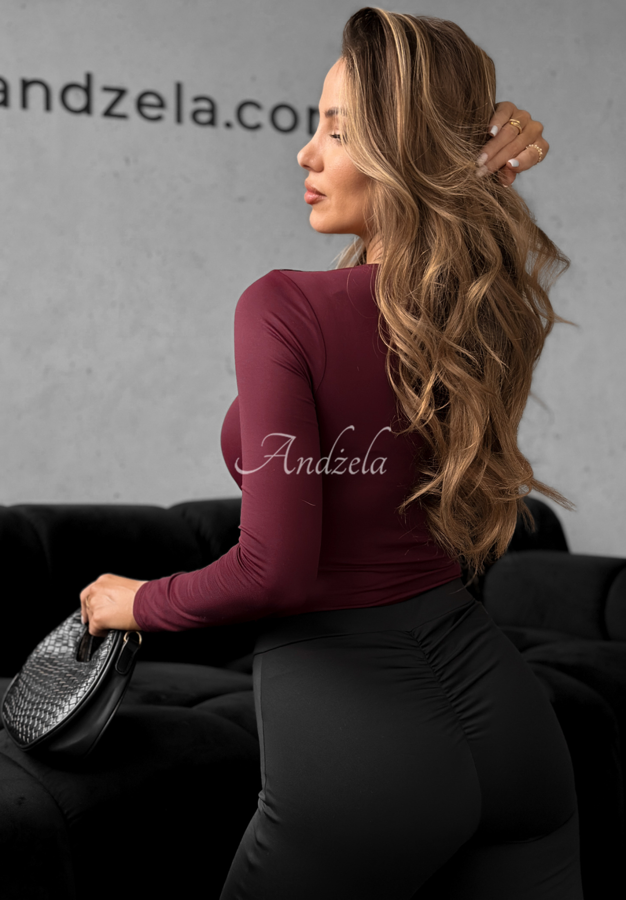 Body mit Ausschnitt Come Over Burgund