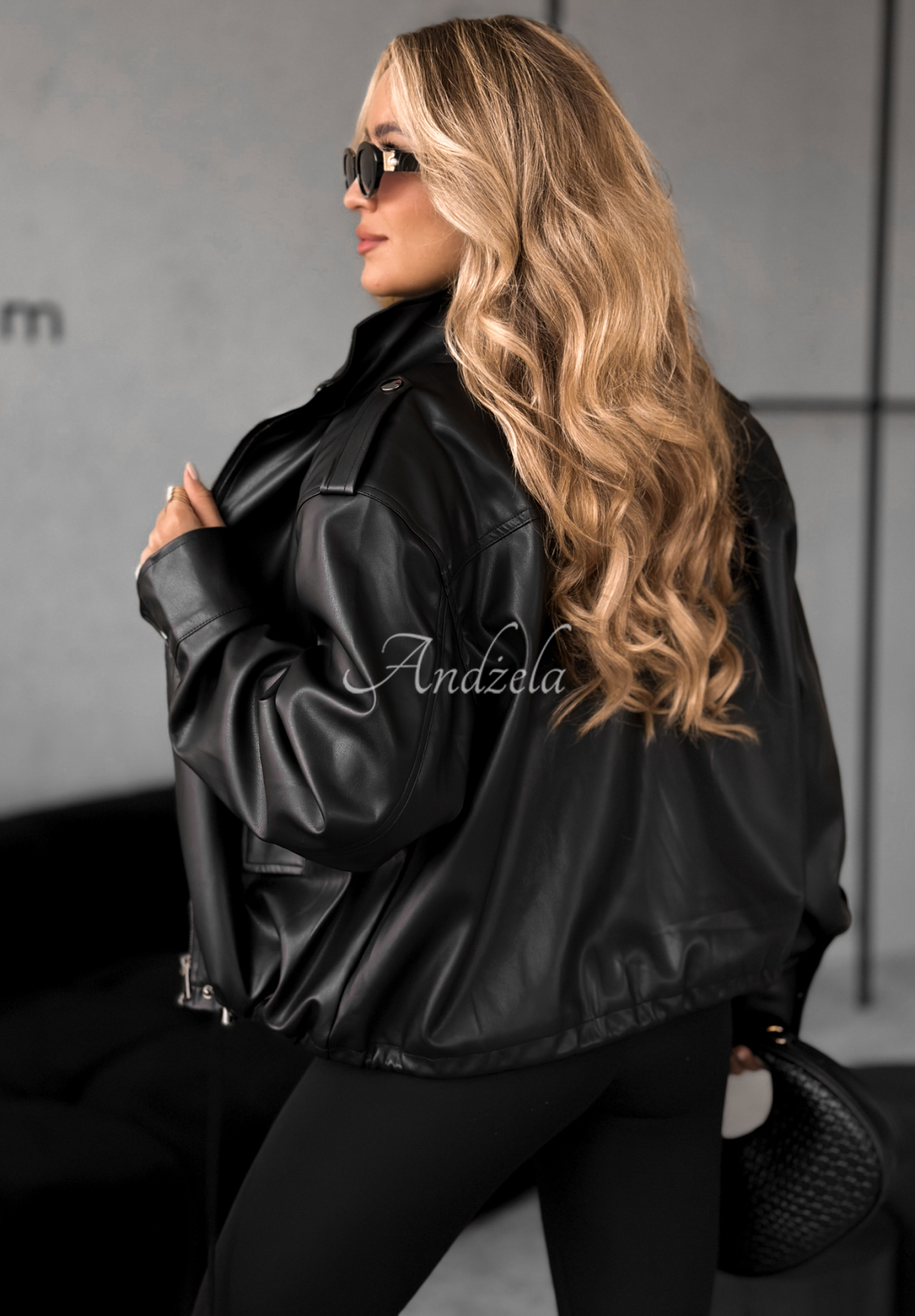 Lederjacke Choosing Myself Schwarz