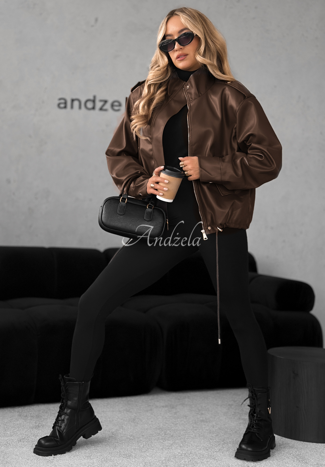 Lederjacke Choosing Myself Schokoladenbraun