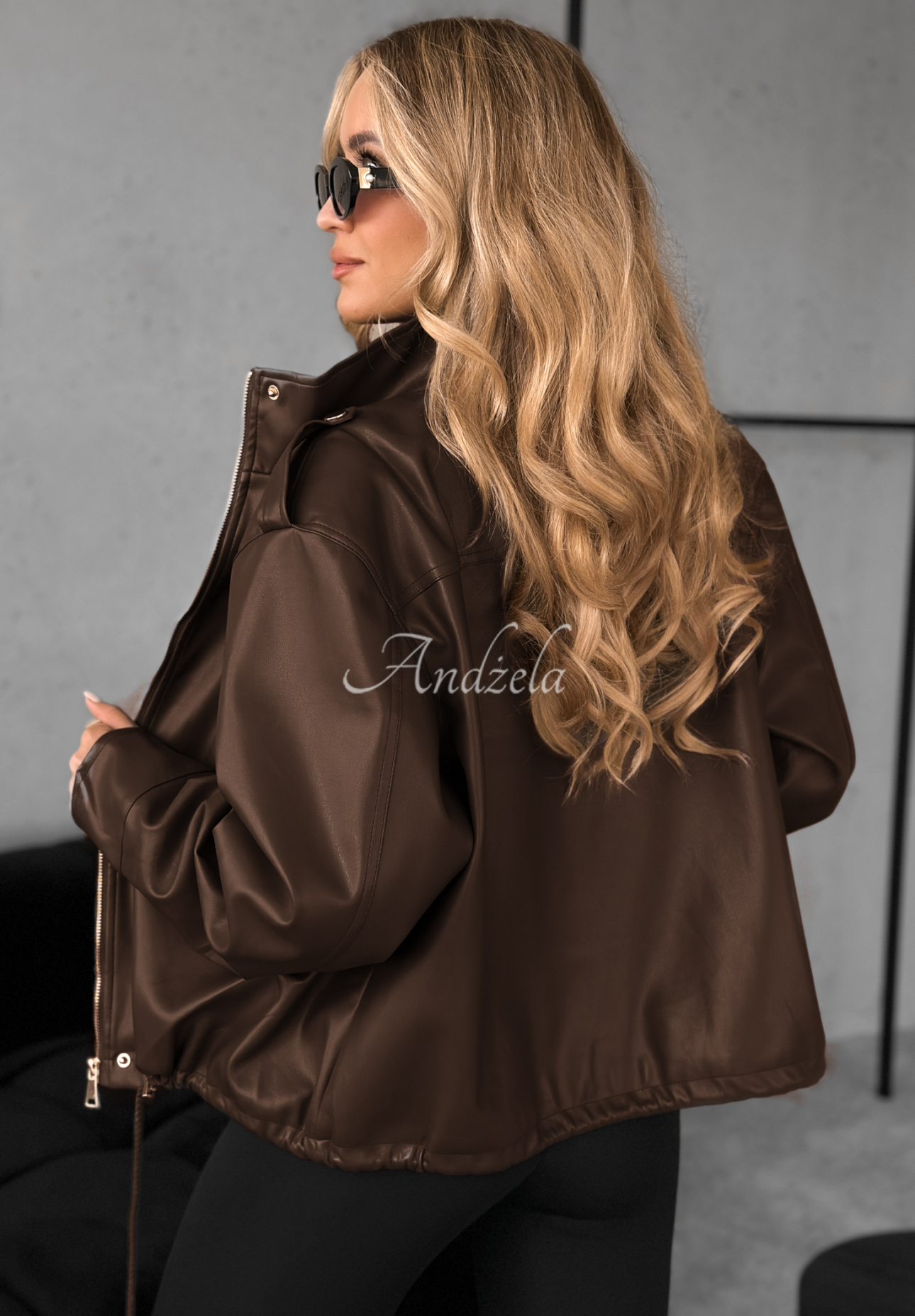 Lederjacke Choosing Myself Schokoladenbraun