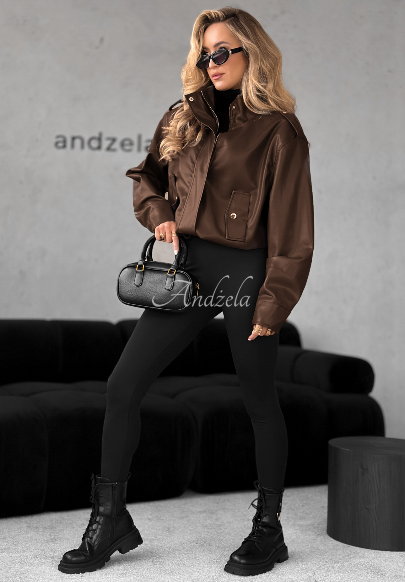 Lederjacke Choosing Myself Schokoladenbraun