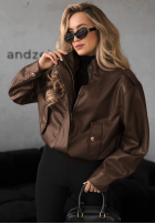 Lederjacke Choosing Myself Schokoladenbraun