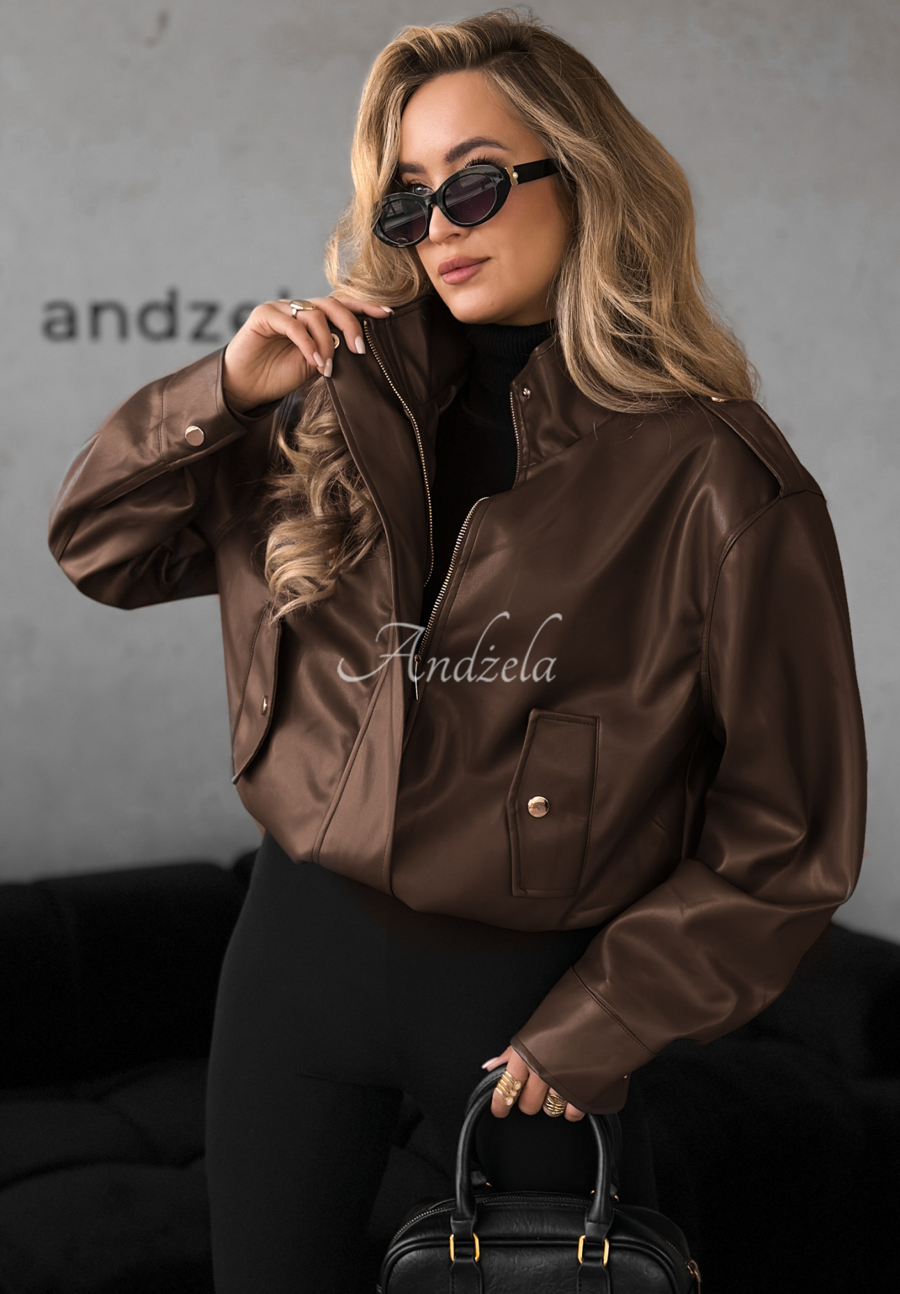 Lederjacke Choosing Myself Schokoladenbraun