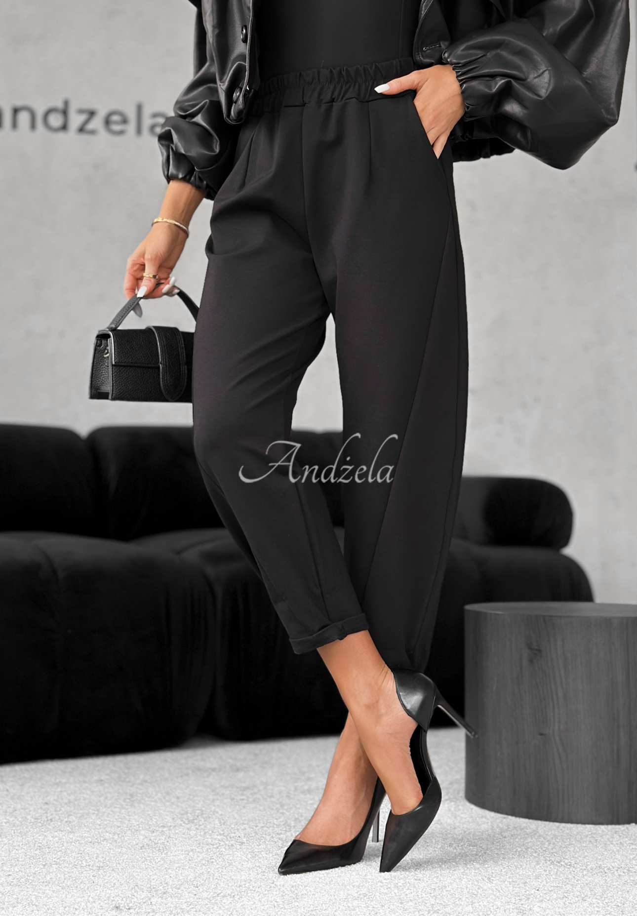 Viskosehose banana It Was Real Schwarz