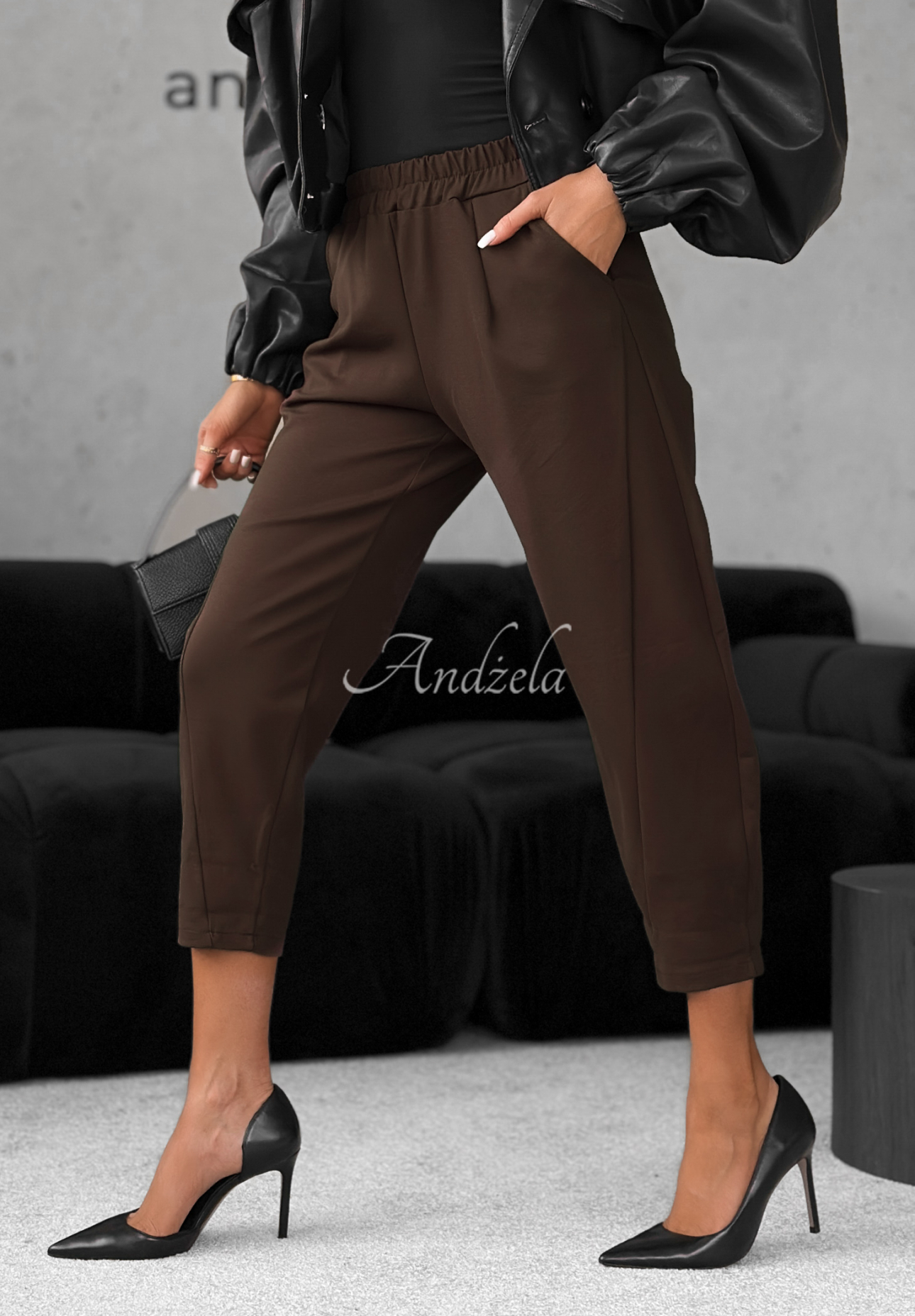 Viskosehose banana It Was Real Schokoladenbraun