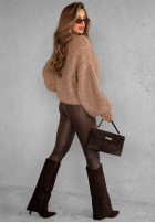 Krótki Cardigan z bufkami Snow Hill Beige