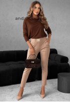 Bluzka z golfem All Time Base czekoladowa