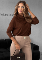 Bluse z golfem All Time Base Schokoladenbraun