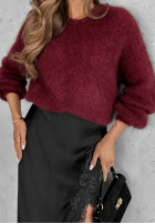 Pullover Warm Hug Burgunderrot