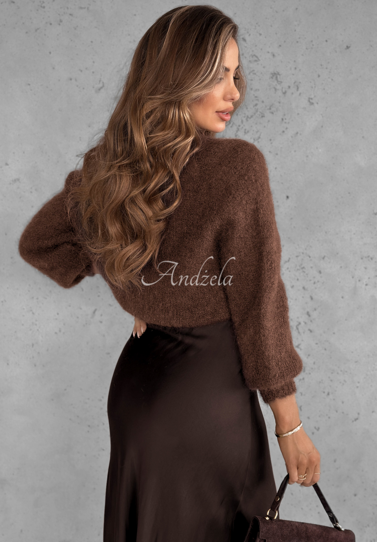 Mohairpullover Warm Hug Schokoladenbraun