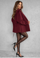 Blazer z paskiem Alone Again Burgunderrot