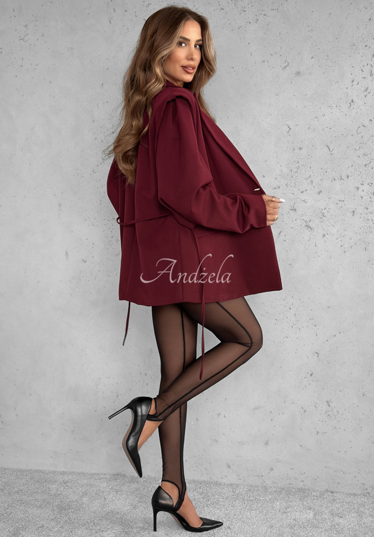 Blazer mit Gürtel Alone Again Burgunderrot