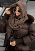 Mütze z szalikiem balaclava Shade Of WInter Schokoladenbraun