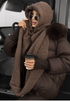 Mütze z szalikiem balaclava Shade Of WInter Schokoladenbraun