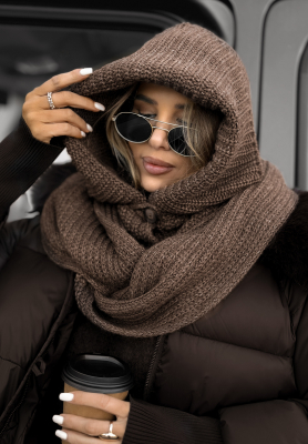 Schal mit Kapuze balaclava Shade Of Winter Schokoladenbraun