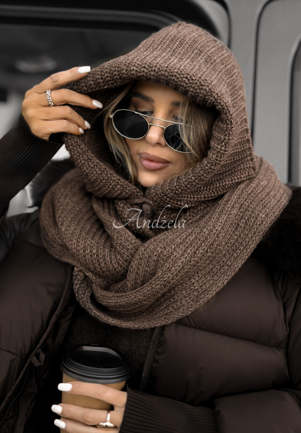 Schal mit Kapuze balaclava Shade Of Winter Schokoladenbraun