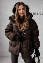 Puchowa Jacke Watch It Snow Schokoladenbraun