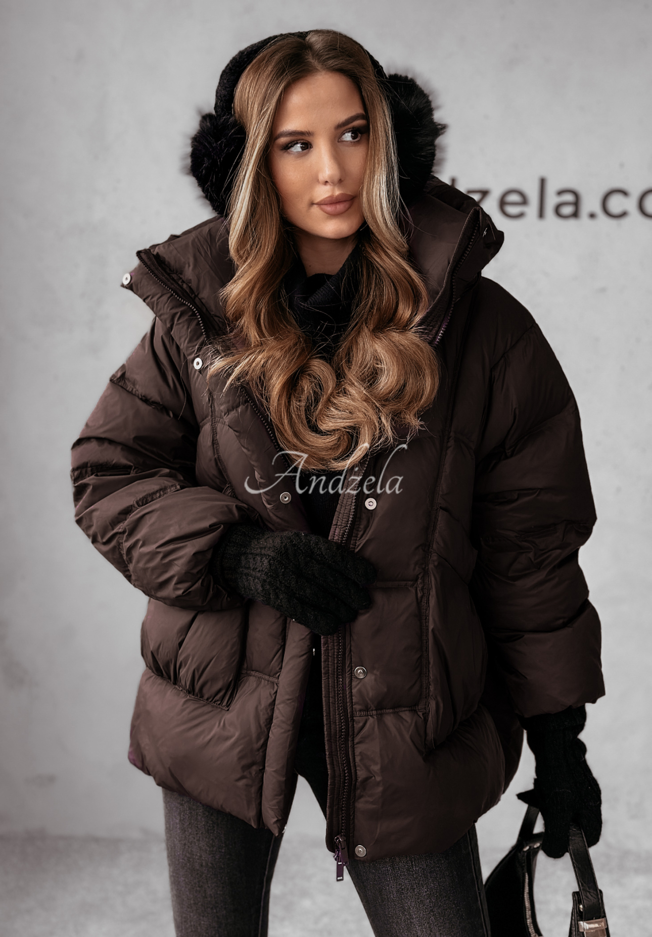 Steppjacke Watch It Snow Schokoladenbraun