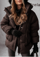 Puchowa Jacke Watch It Snow Schokoladenbraun