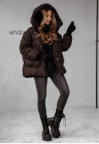 Puchowa Jacke Watch It Snow Schokoladenbraun