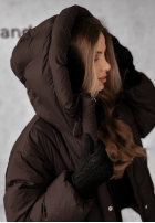 Puchowa Jacke Watch It Snow Schokoladenbraun