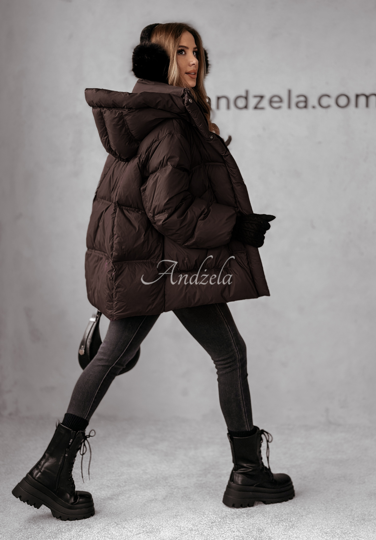 Steppjacke Watch It Snow Schokoladenbraun