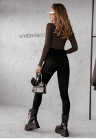 Prążkowana Bluse z półgolfem Believe In Tomorrow ciemnoczekoladowa