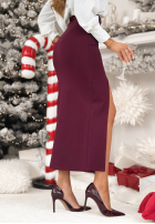 Ołówkowa Rock z rozcięciem Live With Purpose Burgunderrot