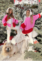 Krótki Cardigan Cold Coffee różowo-Rot