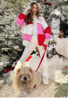 Krótki Cardigan Cold Coffee różowo-Rot