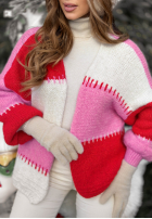 Krótki Cardigan Cold Coffee różowo-Rot