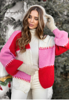 Krótki Cardigan Cold Coffee różowo-Rot