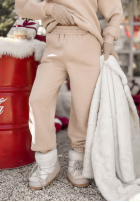 Sweat Set Sweatshirt i Hose So Happy Because Winter Beige