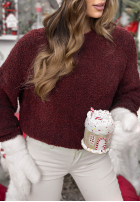 Pullover Cuddly Companion Burgunderrot