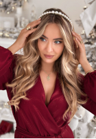 Perełkowa Band do włosów Pearla Ecru