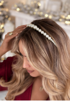 Perełkowa Band do włosów Pearla Ecru