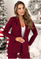 Set Blazer i Hose Don't Start Burgunderrot