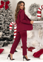 Set Blazer i Hose Don't Start Burgunderrot