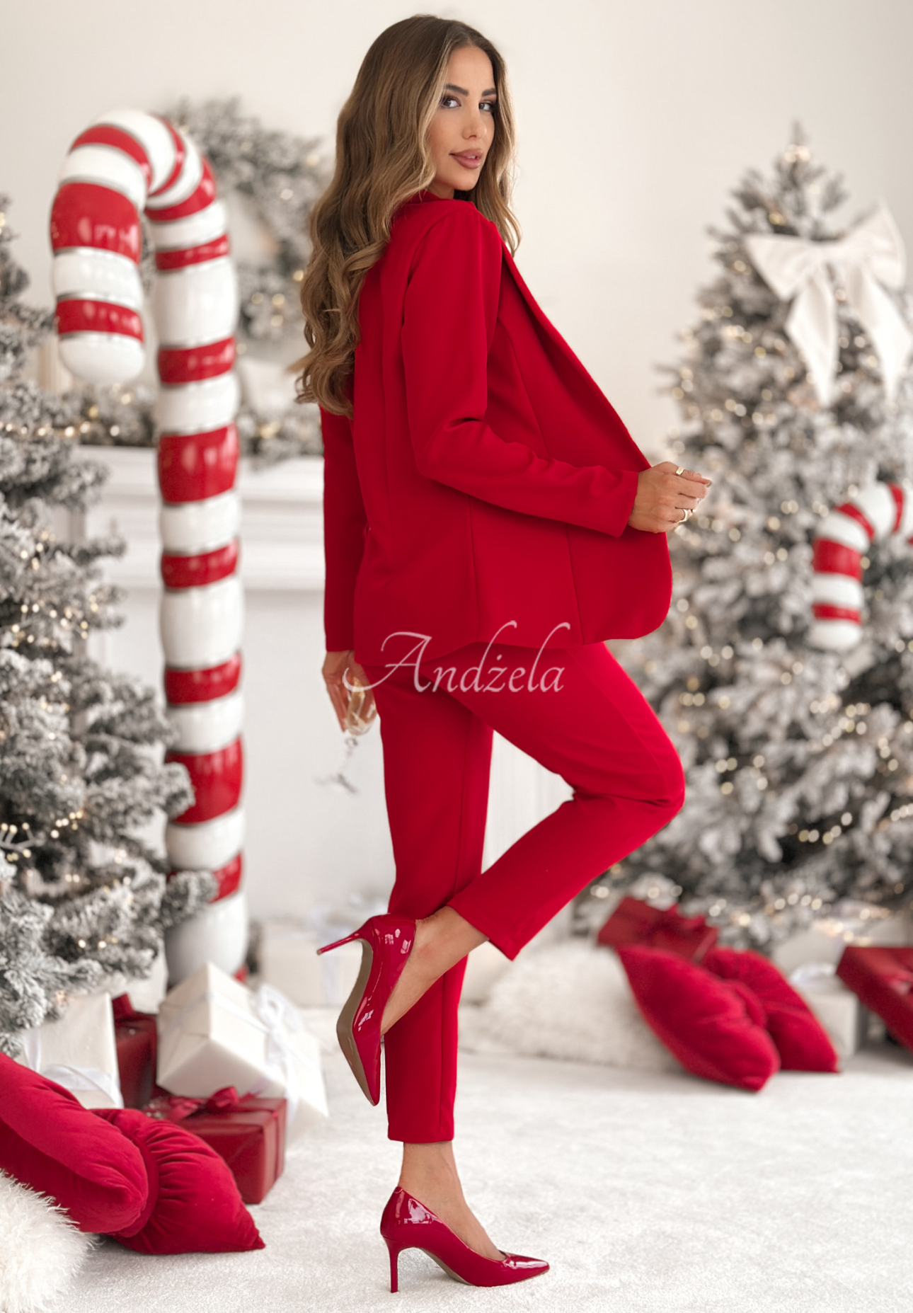 Set Blazer und Hose Don&#039;t Start Rot