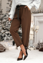 Material Hose z kryształkami Dazzling Choice Schokoladenbraun