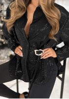 Hemd z ozdobną aplikacją Still Wondering Schwarz