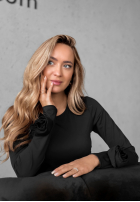 Bluse z ozdobnymi różami Rose All Day Schwarz